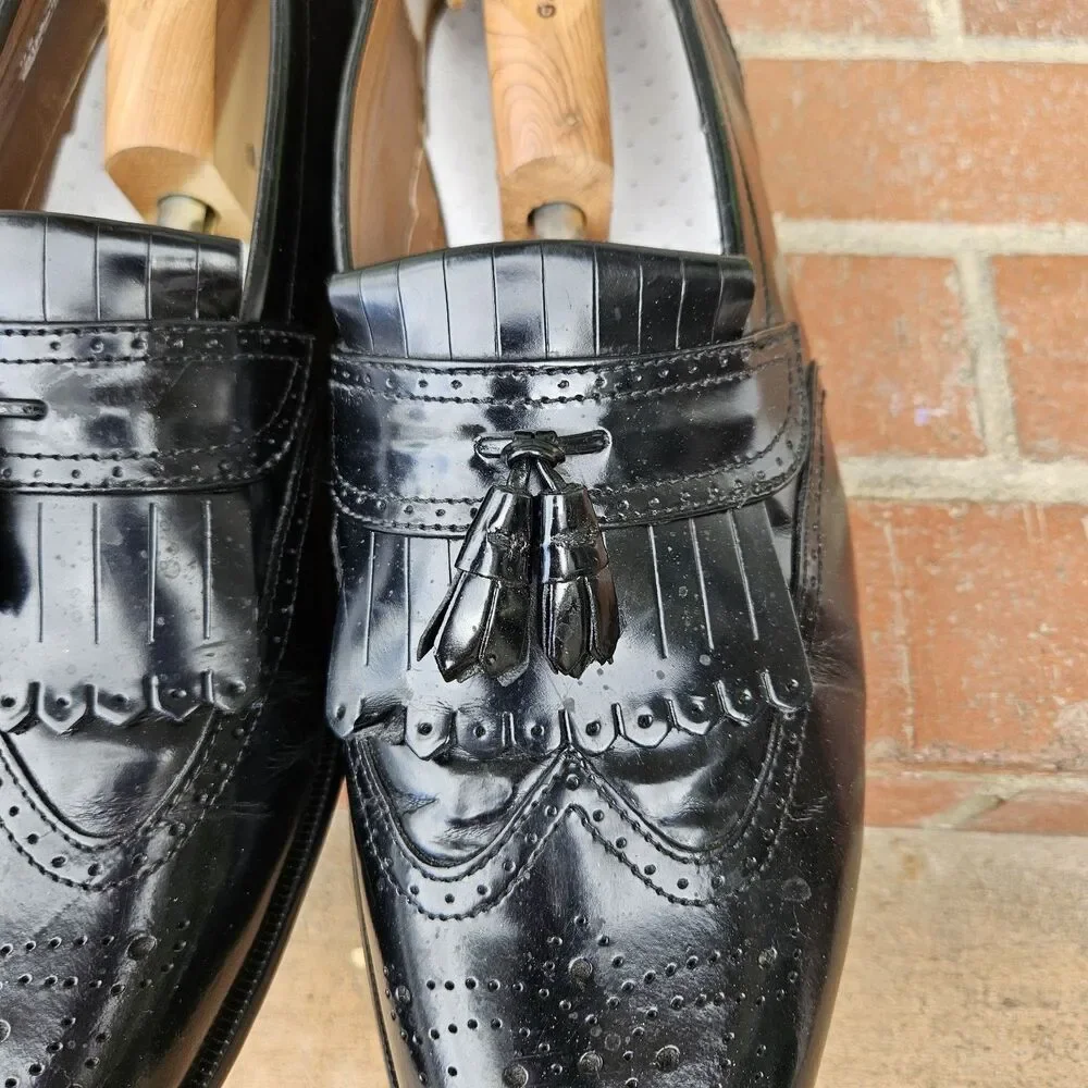 Bostonian First Flex Leather Tassel  Wingtip Dress Shoes Kiltie Size 13